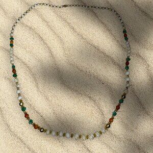 Colorful Vintage Summer Handmade Bead Necklace